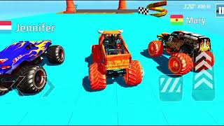 Monster Truck Mega Ramp Extreme Racing - Impossible GT Car Stunts Driving - Gadi game  -Android Game