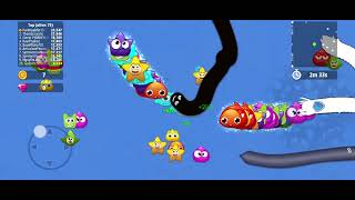 WORM HUNT BATTLE ARENA SNAKE GAME PUSHING FOR WORLD TOP 1 #snakegame #battlearena #wormhunt #cloud  screenshot 2