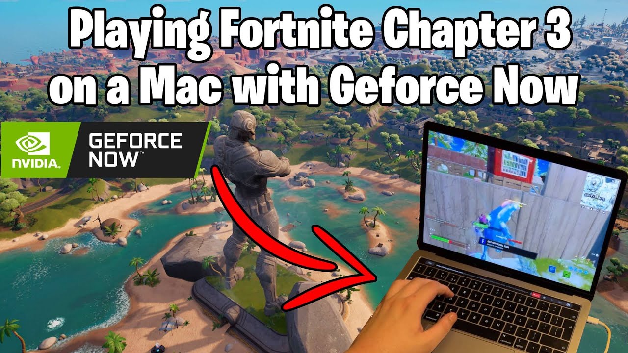 Playing Fortnite Battle Royale on MacBook Air M2 with Geforce Now Cloud  Gaming! 