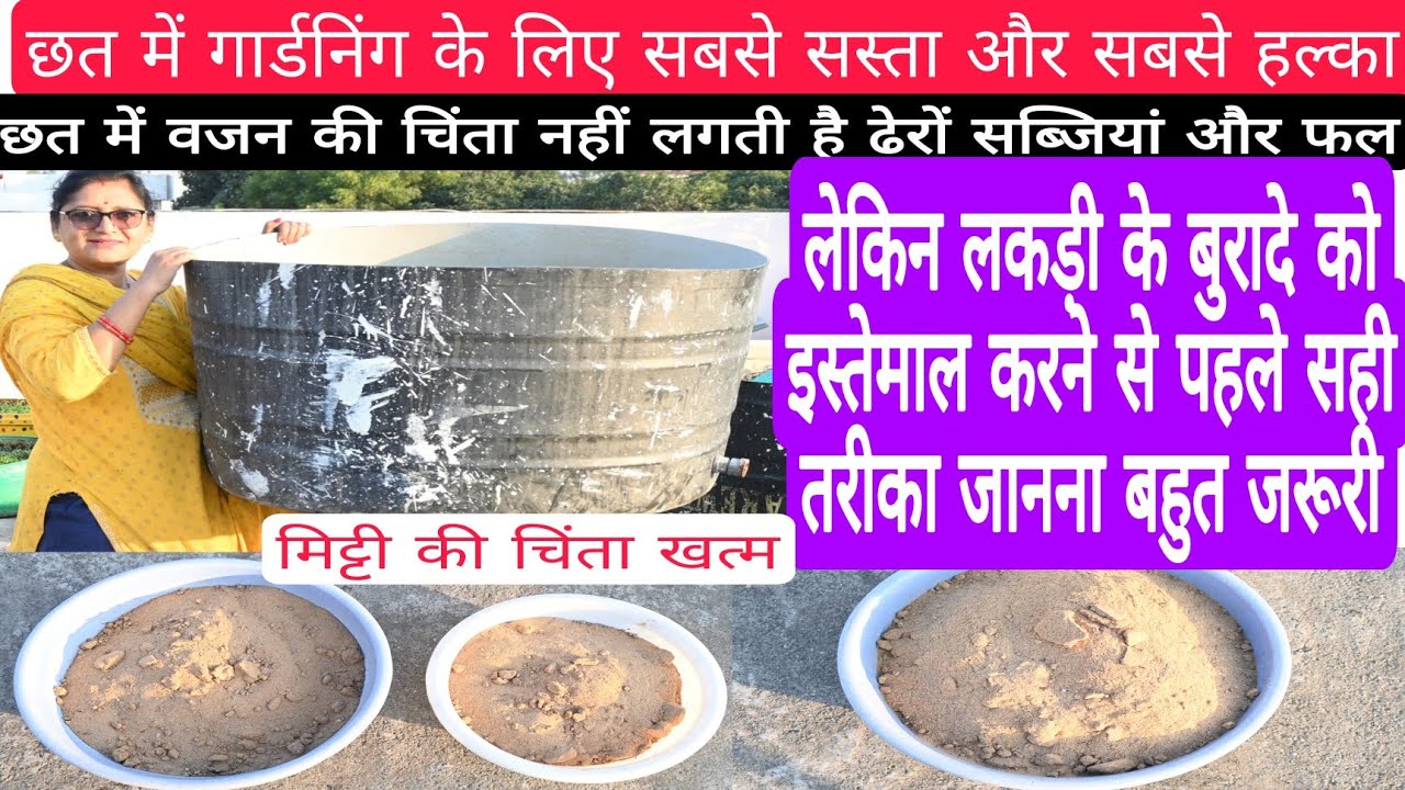 लकड़ी के बुरादे में गार्डनिंग कैसे करें ? छत के लिए सस्ता और हल्का ऑप्शन#fertilizer #gardenplants