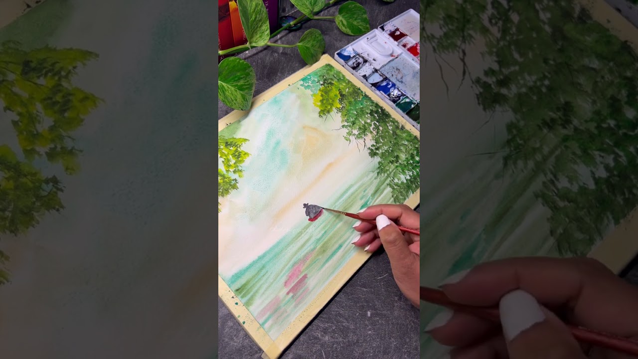 Calm Kayak Watercolor Timelapse | Calm Painting