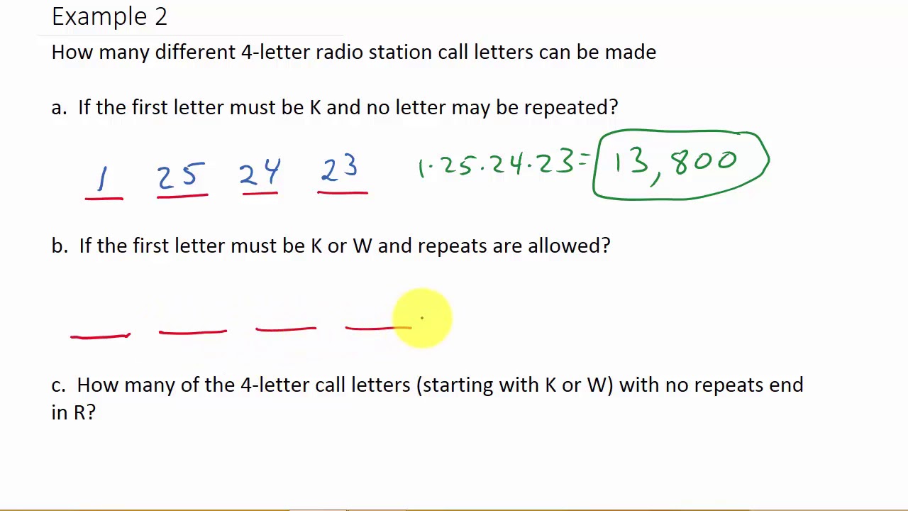  Multiplication Principle Counting YouTube