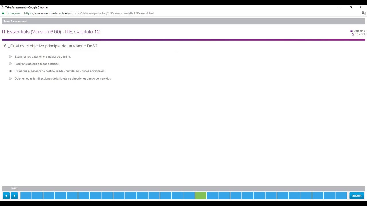 Examen CISCO capitulo 12 ITE Essential NETACAD 6.0 2017 - YouTube