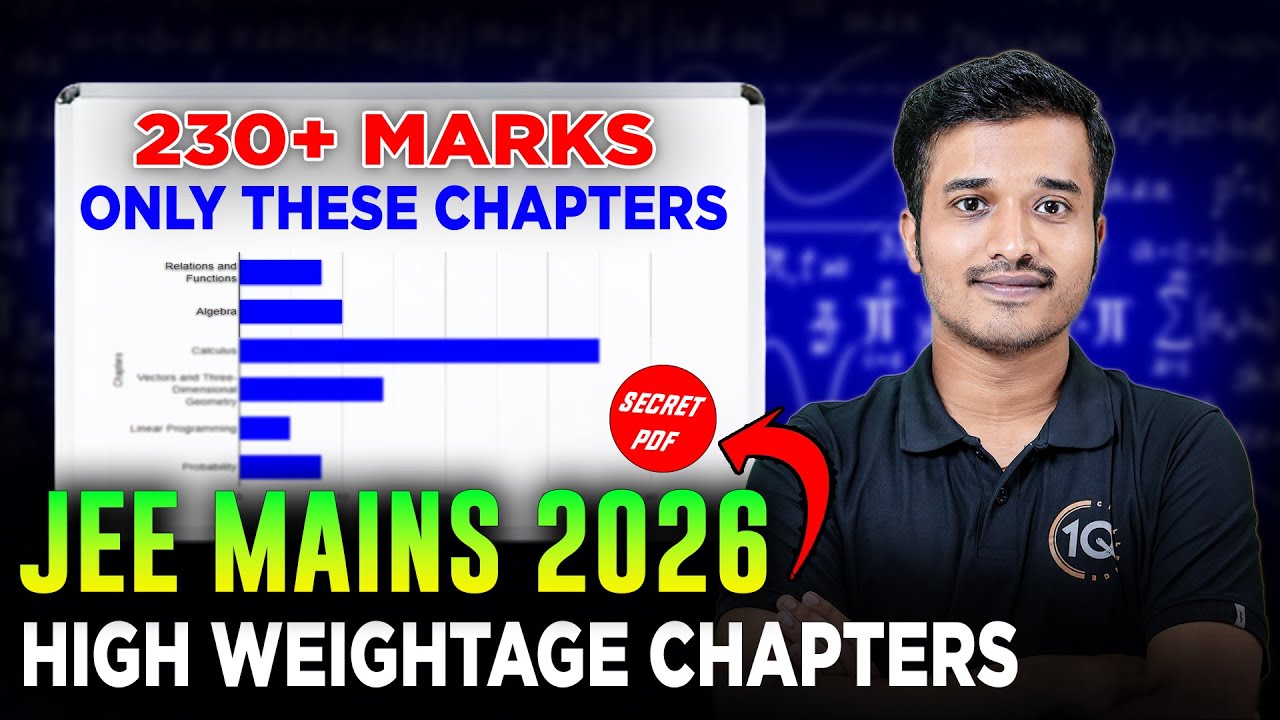 JEE Mains 2026 Most High Weightage Topics🔥How to Score 230+ Marks in ...