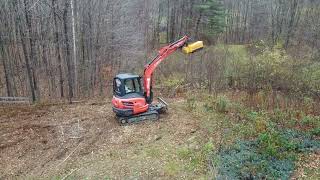 Kubota KX 0404 Forestry Mulching In Vermont     4K DJI Mini 2 Drone