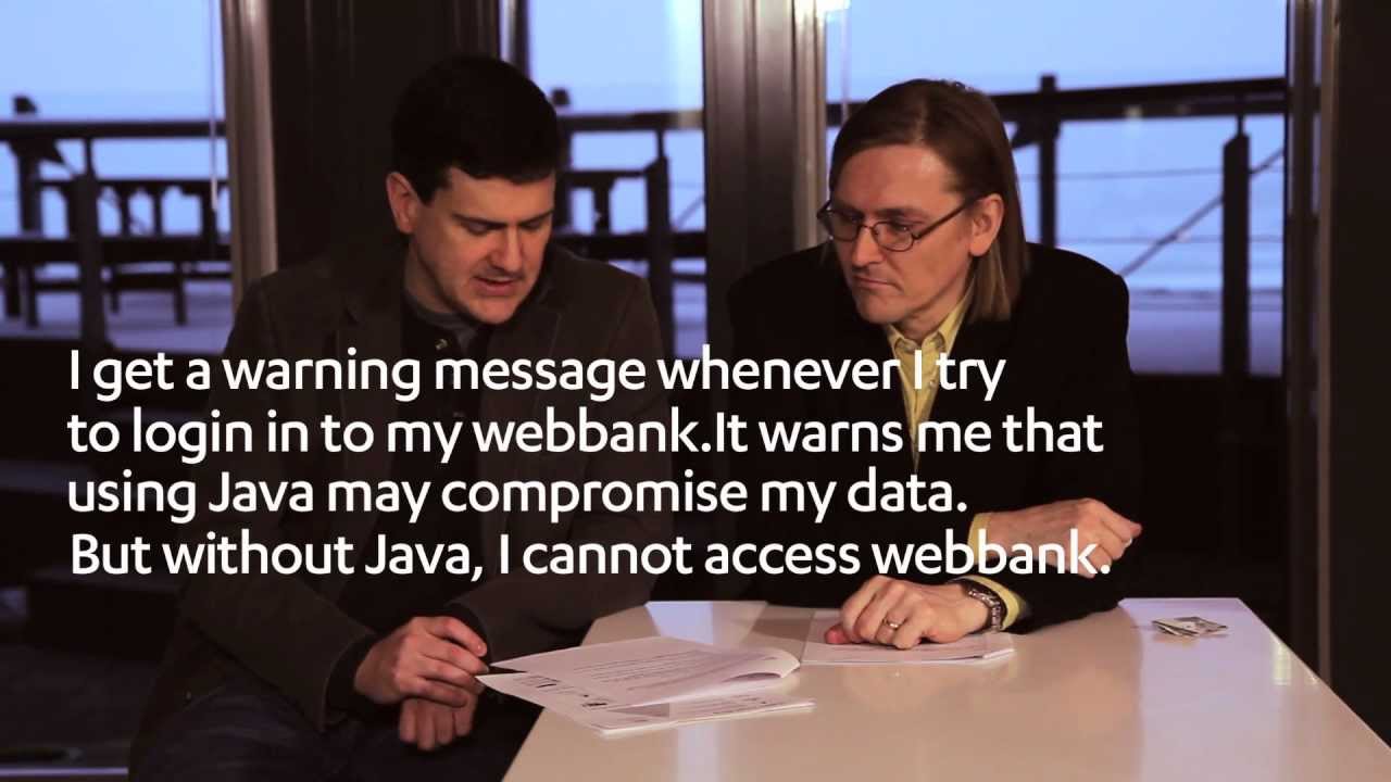 Safe Banking - Part 9: Java Warning Message in Webbank's login - YouTube