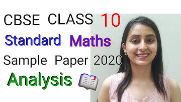 CLASS 10 SAMPLE PAPER | Standard Maths | 2020