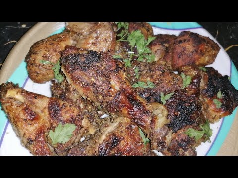 تتبيلة اللبن والتوابل المميزة لقطع الدجاج المشوي 