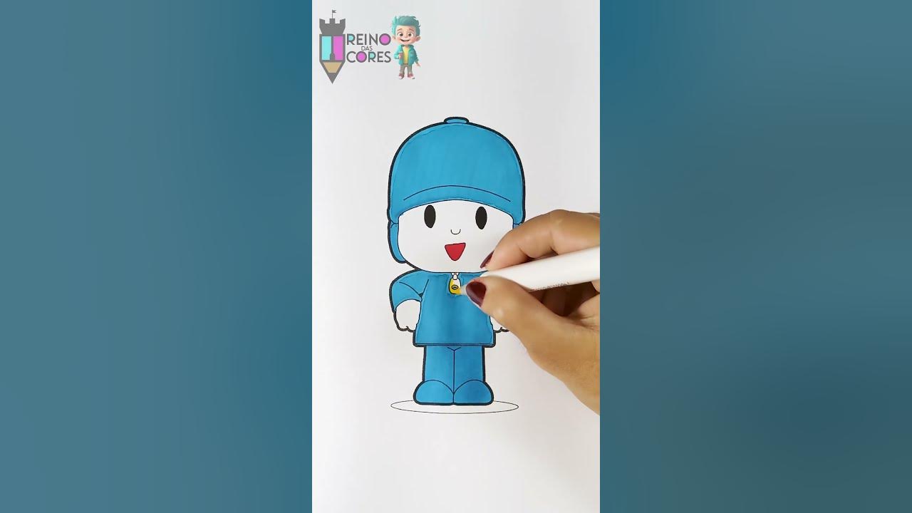 Pinte o desenho Pocoyo - Ler e Aprender