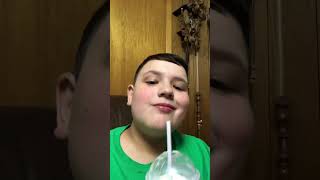 Happy Birthday Grimmace Trying The New Grimmace Shake At Mcdonalds.