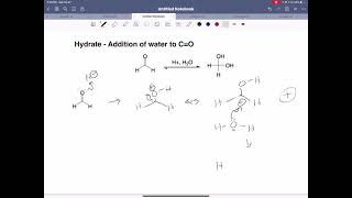 Acid Catalysis of carbonyl to form 1,1-diol