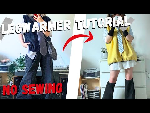 how to make LEGWARMERS! (no sew!)