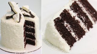 An easy, moist coconut chocolate cake topped with vanilla buttercream
frosting and chunks! recipe below! bounty c...