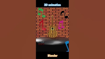 Guitar 3D animation #shorts #guitar #blender