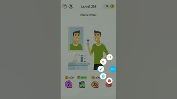 Braindom level 268||shave brain||tricky puzzle