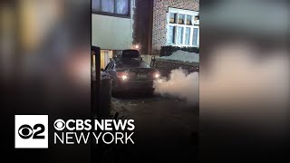 New video shows driver repeatedly crashing into the Chabad headquarters in Brooklyn