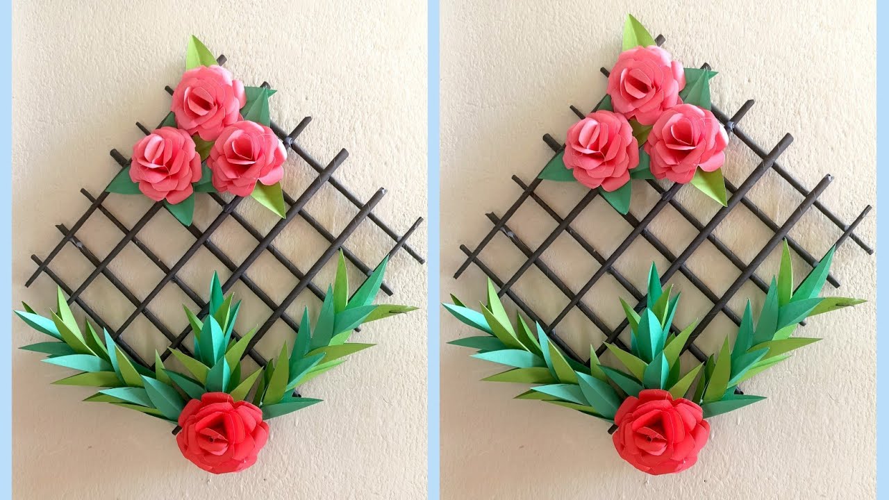 How to make a beautiful wall hanging/Beautiful wallmate with paper