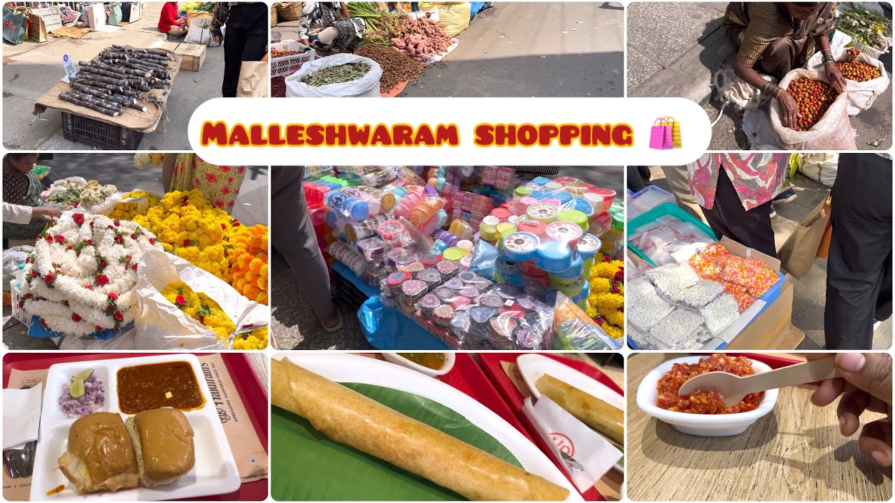 Malleshwaram  street shopping 🛍️ bad experience in ……😖 Vlog festival shopping 🙂