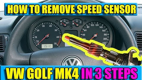 How to remove speed sensor / speedometer (tachometer) VW Golf Mk4 Jetta Bora in 3 steps