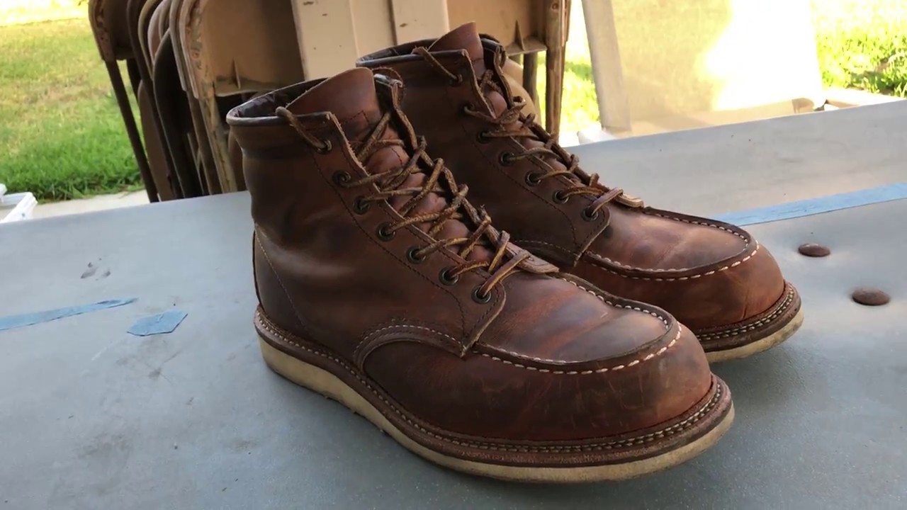 red wing moc toe copper
