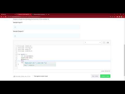Factorial! 2 || C LANGUAGE|| CSE101 Week3 Question Contests|| HackerRank