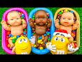 Satisfying Video | M&M's Mixing Candy ASMR in Magic BathTubs with Color Skittles & Cutting Slime