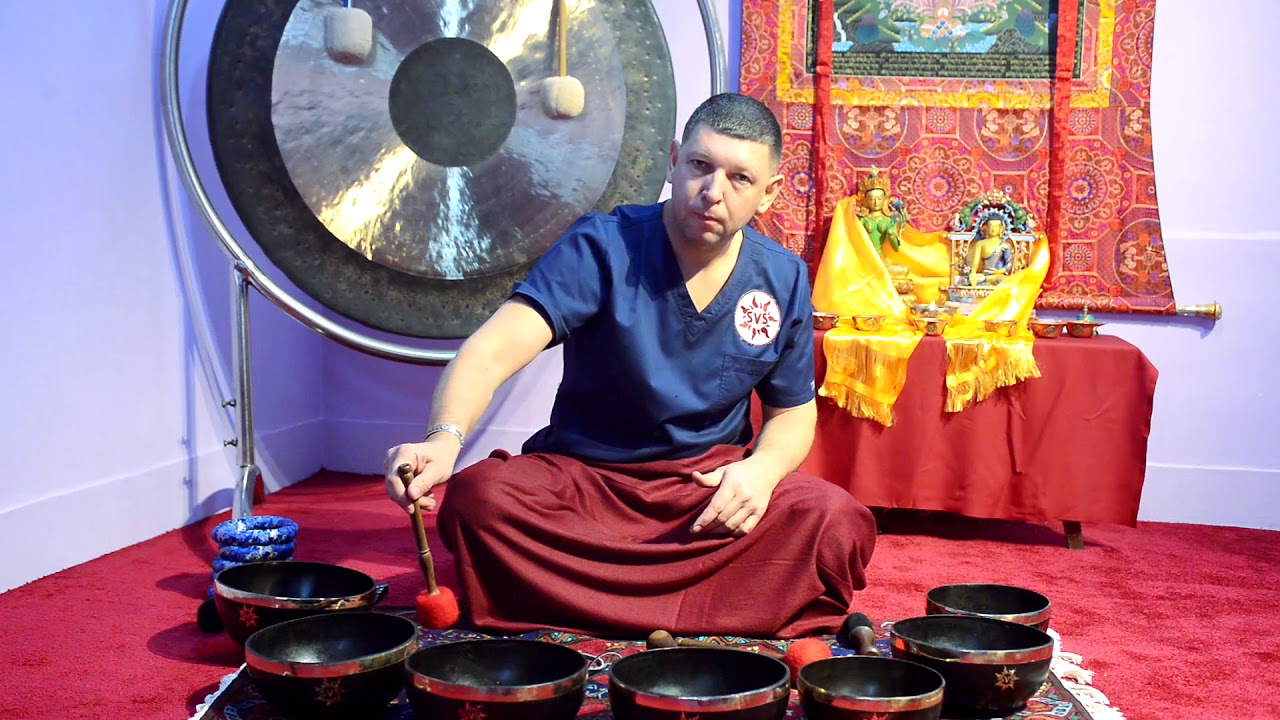 Universal medium set of singing bowls SVS UMSN001 / Купить поющую чашу