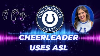 Colts Cheerleader Uses ASL to talk to Fan