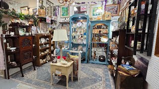 Thrifting & Antiquing in Andover NJ Grey Barn Antiques & Collectibles|Booth Tour & Shop Bushell Peck