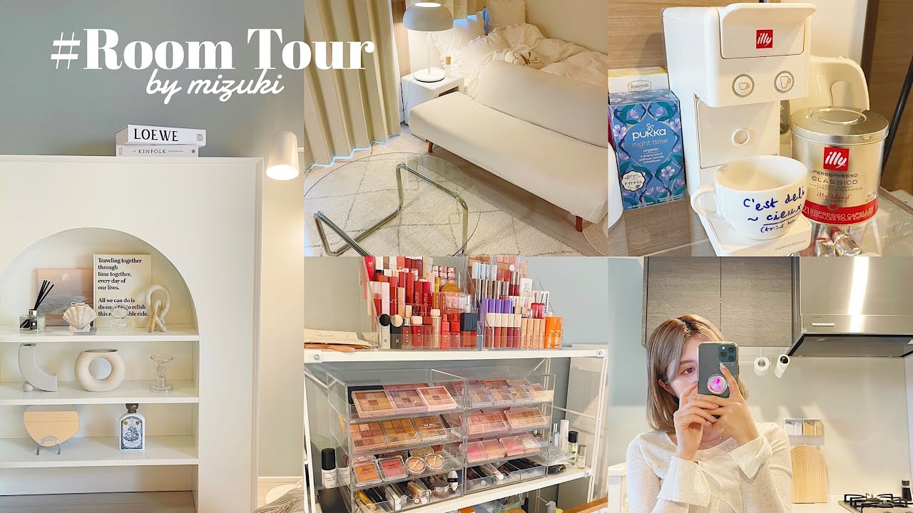 【ルームツアー】1LDK一人暮らしのルームツアー🤍韓国家具/無印/IKEA/ニトリ 일본인 룸투어!