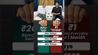 1 Rs Vs 2 Cr #money #investment #rich #richmindset