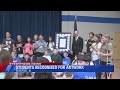 Rep Mark Messmer recognizes students is Rockport