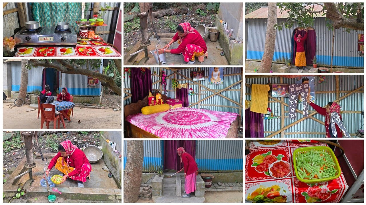 অগোছালো শূন্য সংসার এভাবে🪴নিজের হাতে সাজিয়ে পরিপূর্ণ করতে⏰ভোর থেকে সংসারের সবকাজ সুন্দর গুছিয়ে করি