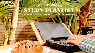 4-HOUR STUDY PLAYLIST 🥐  Relaxing Lofi ☕ DEEP FOCUS POMODORO TIMER🍀Stay Motivated Study With Me Vlog