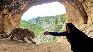 🐆😱 Kulthum's terrifying encounter with a leopard: A breathtaking escape to a mysterious cave 🌑