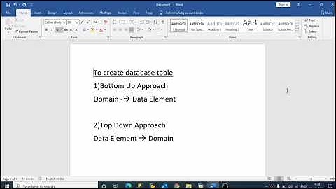 Database table - Bottom Up Approach and Top Down Approach