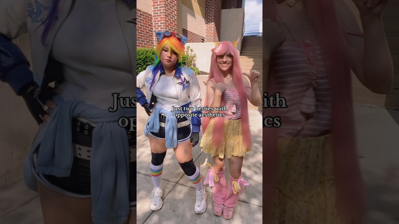 & when we do switch aesthetics we still end up opposite somehow LOL ​⁠@Melodic.cosplay  #cosplay