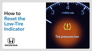 How to Reset the Low-Tire Pressure Indicator