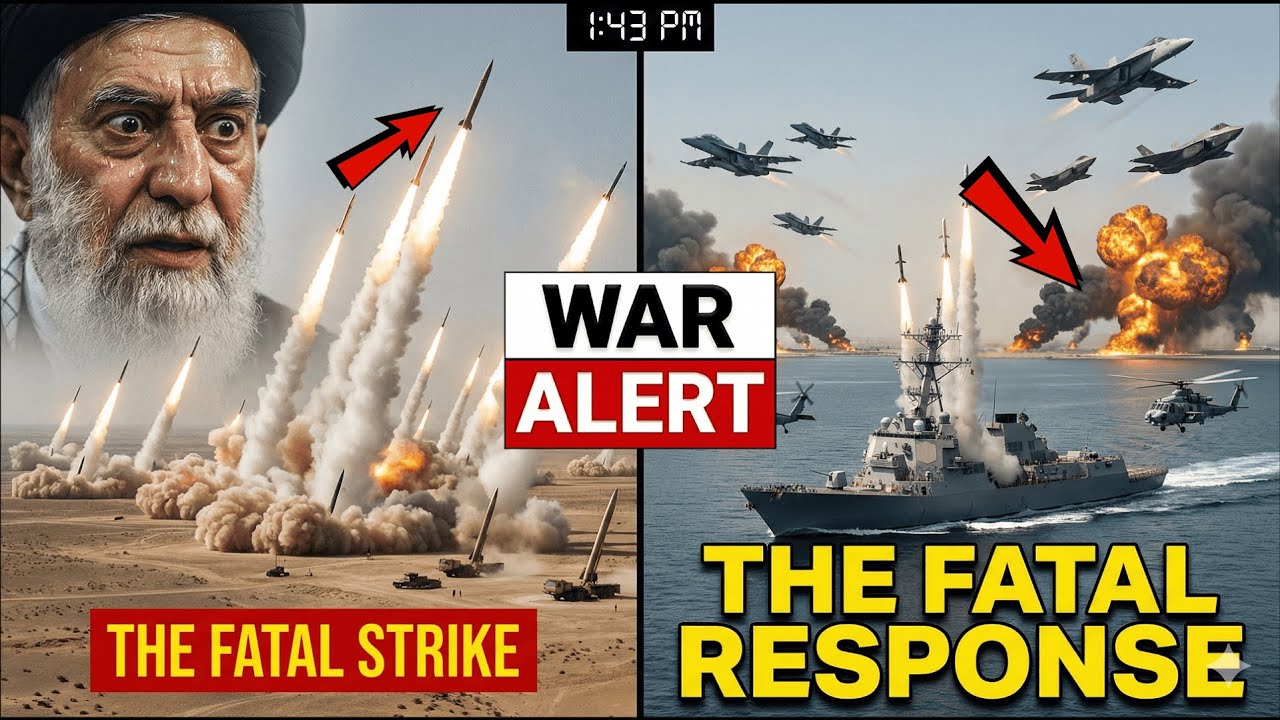 1:43 PM - Iran Fired 38 Missiles At US Air Base - 44 Minutes Later 16 Iranian Facilities Gone