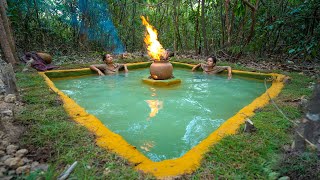 Two Girls Build The Most Stunning Heated Swimming Pool By Ancient Skills