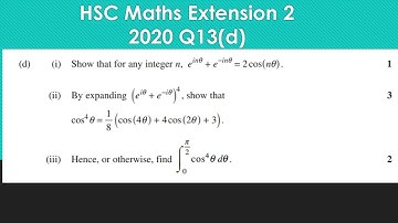 2020 HSC Maths Extension 2 Q13d (Complex Numbers)