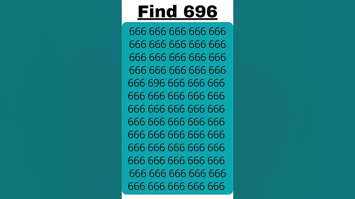"Hidden 696 Puzzle – Can You See It?"