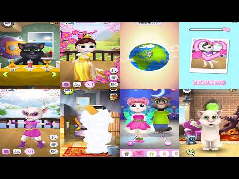 My Talking Angela vs My Talking Tom 4 Angela vs 4 Tom Gameplay ios Andriod 2025 Ep4517