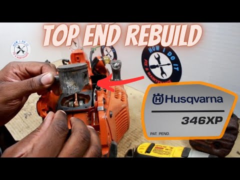 Husqvarna 346 xp Chainsaw Piston and Cylinder head replacement Top End ...