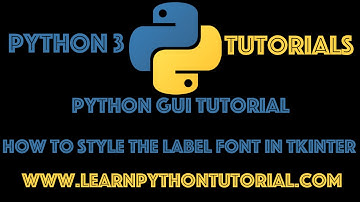 Python GUI Tutorial: How To Style Labels Font in Tkinter