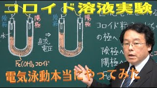 電気泳動　コロイド　実験　水酸化鉄(Ⅲ)　Ｕ字管　高校化学　エンジョイケミストリー　114308