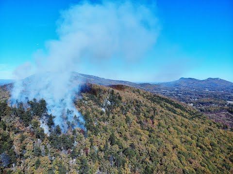 Sauratown Mountain Fire - Local Mountain Range catches fire