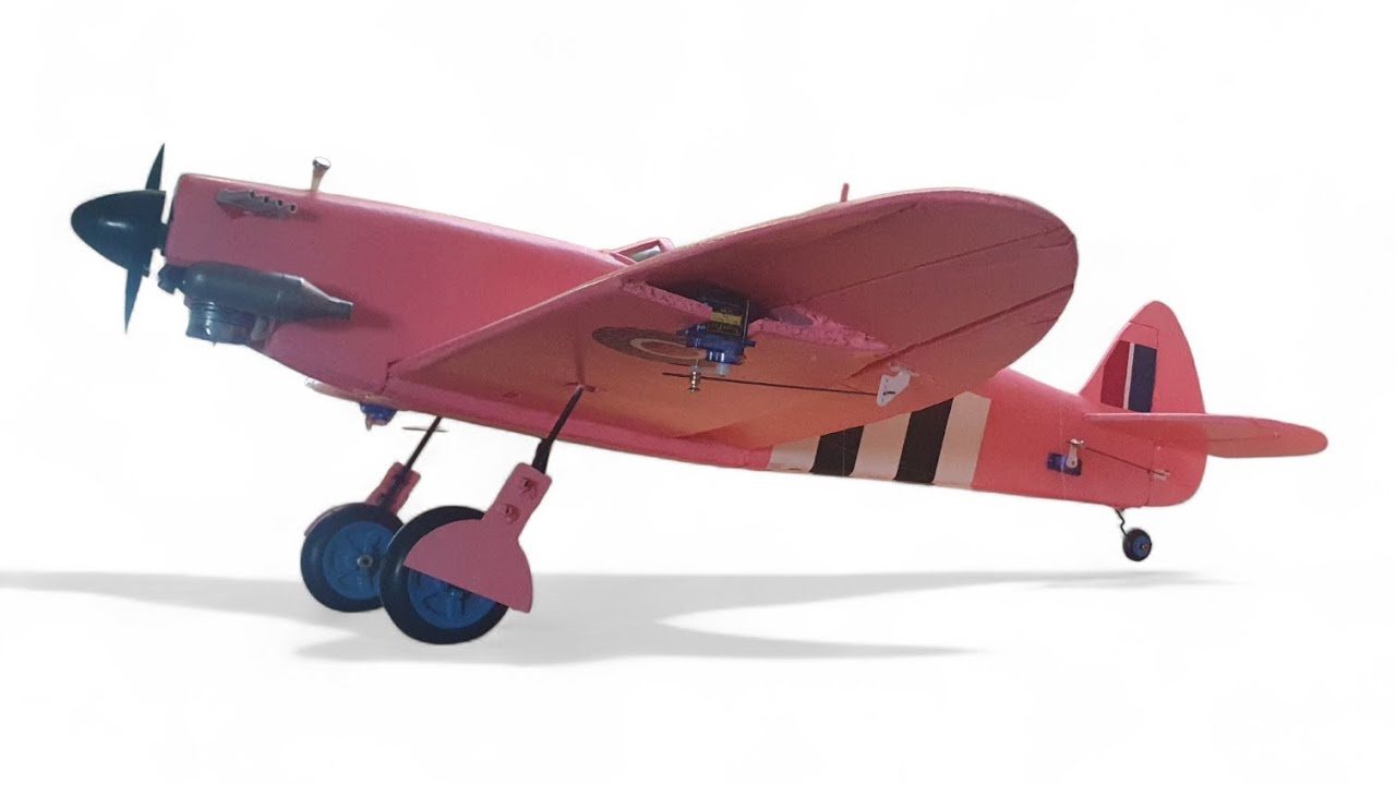 RC Construcción de maqueta del Spitfire Pinky - YouTube