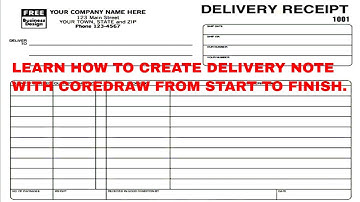 How to Design Delivery Note and Receipt - Learn Design..Research tv