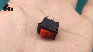 KCD1-B113F2A | KCD1 Power ON/OFF Switch Black Red Latching Button